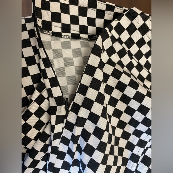 Nadine Women’s Small Checkered Casual Pant Side Zipper - Picture 6 of 8